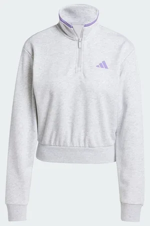adidas Essentials Color Pop French Terry Crop Quarter-Zip Track Jacket