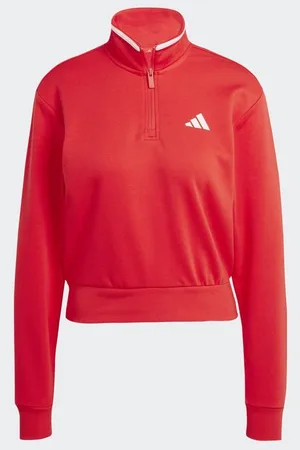 adidas Essentials Color Pop French Terry Crop Quarter-Zip Track Jacket