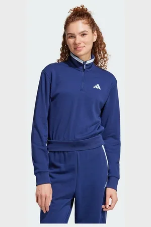 adidas Essentials Color Pop French Terry Crop Quarter-Zip Track Jacket
