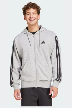 adidas Essentials 3-Stripes French Terry Full-Zip Hoodie