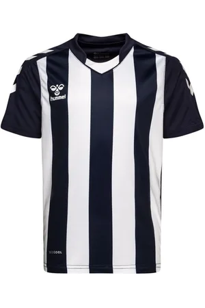 Hummel Spilletrøje Core Striped - Navy/Hvid Børn