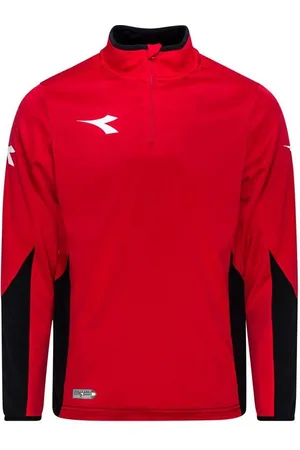 Diadora Træningstrøje Equipo 1/2 Zip - Rød/Sort/Hvid