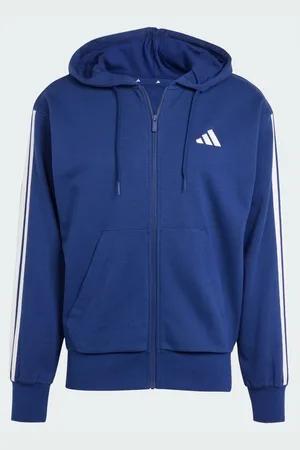 adidas Essentials 3-Stripes French Terry Full-Zip Hoodie