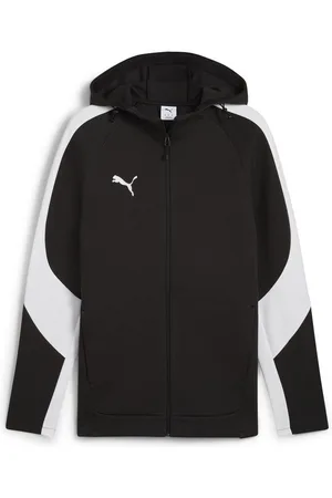 PUMA Hættetrøje teamEVOSTRIPE - Sort/Sølv/Hvid