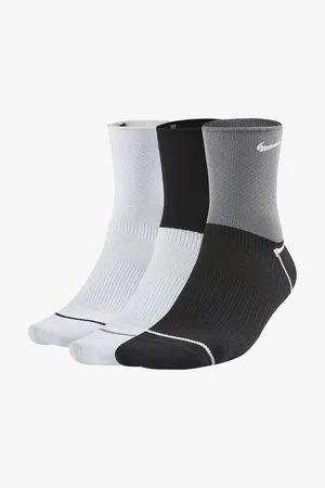 Nike Ankelsokker Everyday Plus Lightweight - Sort/Hvid/Grå