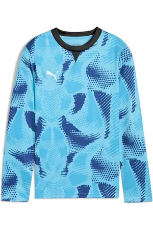 PUMA Målmandstrøje teamTarget - Blå/Sort Børn L/Æ