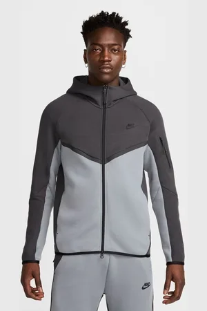 Nike Hættetrøje Tech Fleece 24 FZ - Grå/Sort