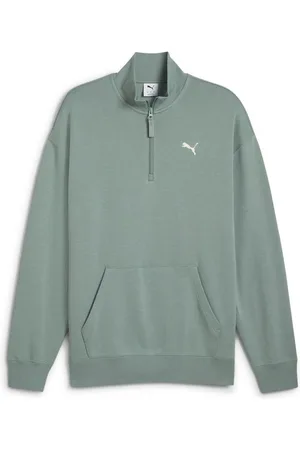PUMA WARDROBE ESS Relaxed Rundhalsshirt mit halblangem Reißverschluss