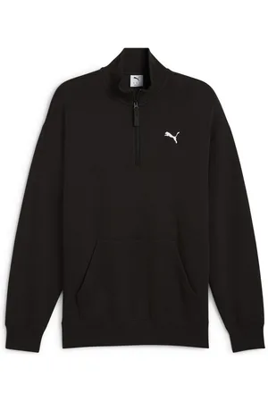 PUMA WARDROBE ESS Relaxed Rundhalsshirt mit halblangem Reißverschluss