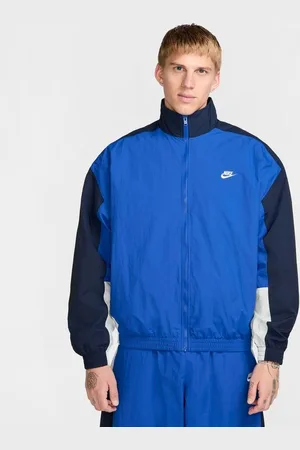 Nike Track Jakke Club Woven Oversized - Blå/Navy/Hvid