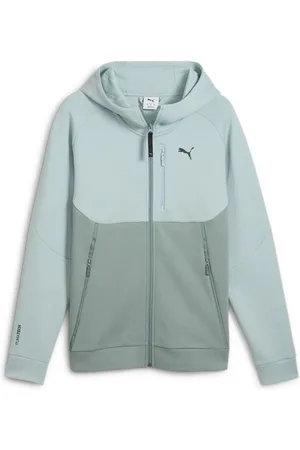 PUMA Hættetrøje tech Full Zip - Turkis