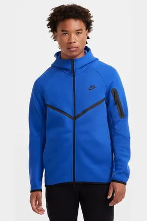 Nike Hættetrøje Tech Fleece 24 FZ Windrunner - Blå/Sort