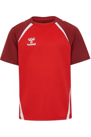 Hummel Trænings T-Shirt hmlLEAD 2.0 - Rød/Bordeaux/Hvid Børn
