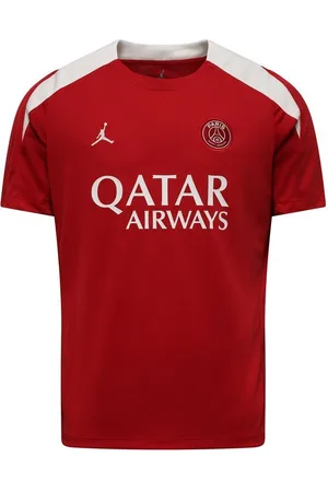 Nike Paris Saint-Germain Trænings T-Shirt Dri-FIT Strike 4. Jordan x PSG - Rød/Hvid Børn