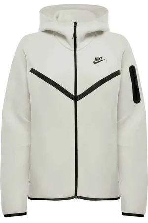 Nike Hættetrøje Tech Fleece FZ Windrunner - Hvid/Sort Kvinde