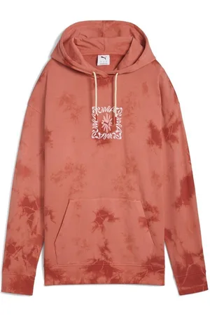 PUMA WARDROBE ESS FLORAL PACK Kurzer figurbetonter Hoodie mit Waschung und Grafik