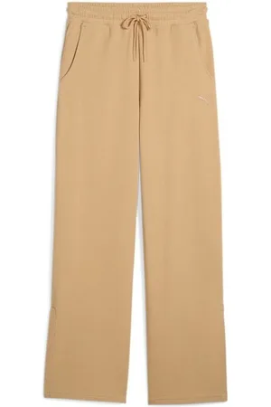PUMA HER Comfort High-Waist Straight Pants Warm Beige