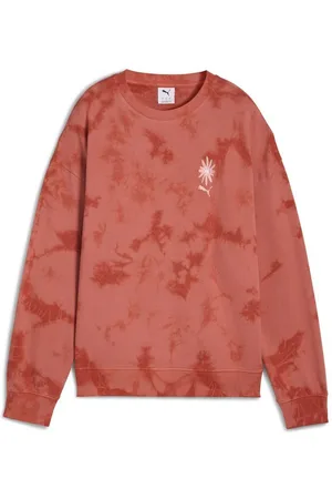 PUMA WARDROBE ESS FLORAL PACK Kurzer figurbetonter Crewneck mit Waschung und Grafik