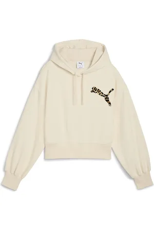 PUMA LEO LUXE Relaxed Cropped Hoodie