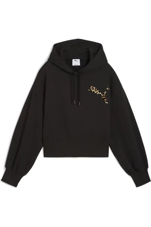 PUMA LEO LUXE Relaxed Cropped Hoodie