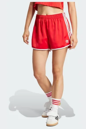 adidas Løbeshorts Adicolor 3-Stripes Sprinter - Rød/Hvid