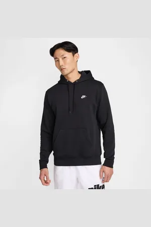 Nike Hættetrøje Club - Sort/Hvid