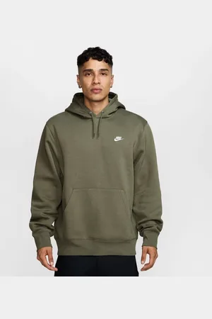 Nike Hættetrøje Club - Grøn/Hvid