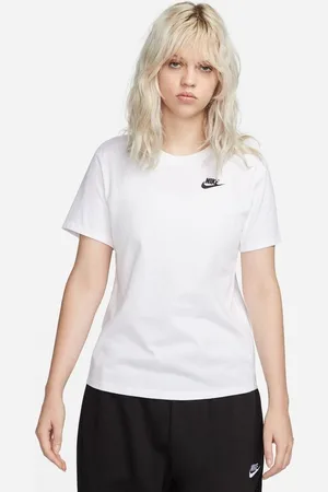 Nike T-Shirt NSW Club - Hvid/Sort Kvinde