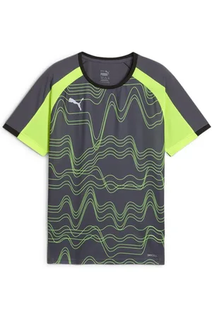 PUMA IndividualLIGA Graphic Jersey jr Galactic Gray-Yellow Alert