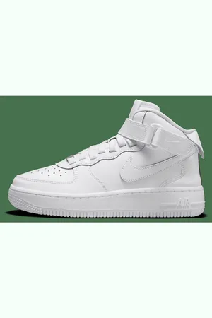Nike Air Force 1 Mid EasyOn Big Kid WHITE/WHITE-WHITE