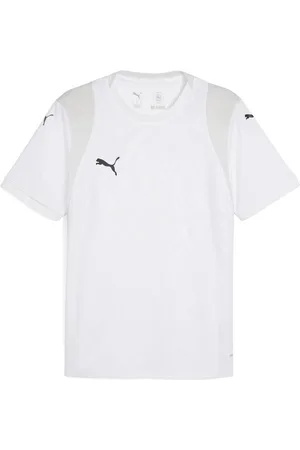 PUMA TeamCUP Jersey White- Black-Feather Gray