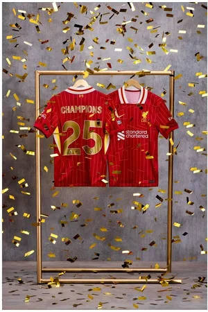 Nike Liverpool Hjemmebanetrøje 2024/25 Champions 25 + Premier League Champions Ærmemærke