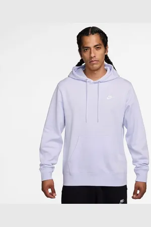 Nike Hættetrøje Club - Lilla/Hvid