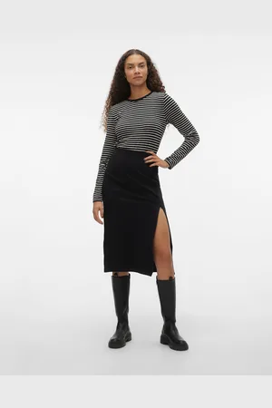 VERO MODA Vmhirse Høj Talje Midinederdel