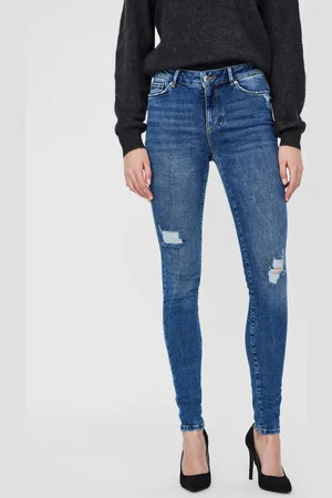 VERO MODA Vmseven Mid Rise Slim Fit Jeans
