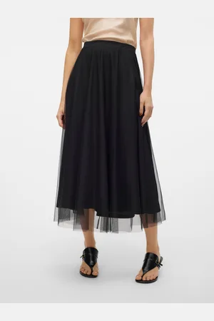 VERO MODA Vmcove Mellemhøj Talje Lang Nederdel