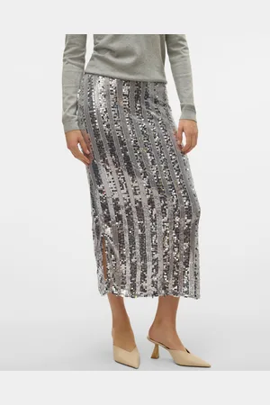 VERO MODA Vmefa Mellemhøj Talje Lang Nederdel