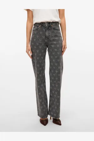 VERO MODA Vmtessa Høj Talje Wide Leg Fit Jeans