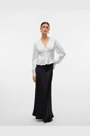VERO MODA Awbea Høj Talje Lang Nederdel