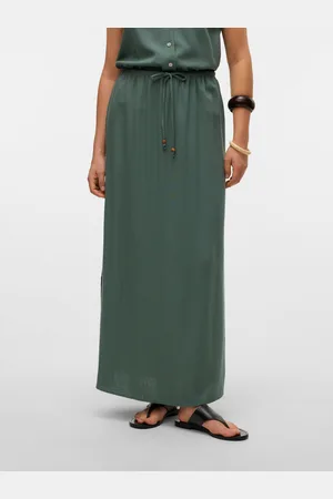 VERO MODA Vmmymilo Mellemhøj Talje Lang Nederdel