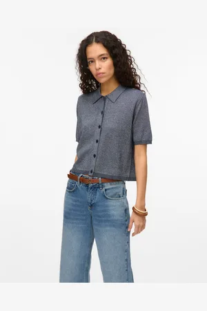 VERO MODA Vmhappyshine Strikket Poloshirt