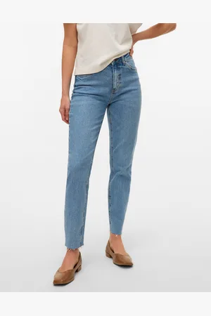 VERO MODA Vmbrenda Høj Talje Mom Fit Ankel Jeans