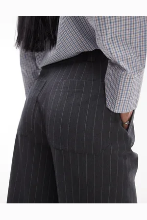 VERO MODA Topshop Wide Straight Leg Pinstripe Tailored Trouser Co-ord
