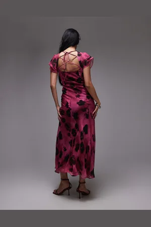 VERO MODA Topshop Occasion Lace Up Back Maxi Dress
