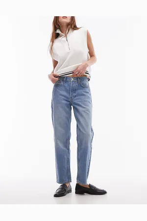 VERO MODA Topshop Runway Mid Rise Straight Cropped Jean