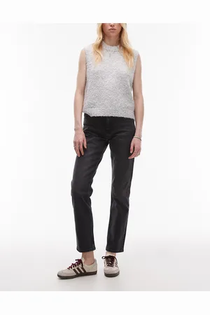 VERO MODA Topshop Tall Mid Rise Straight Cropped Jean