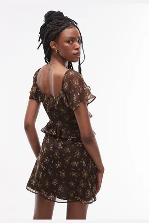 VERO MODA Topshop Ruffle Detail Tea Dress