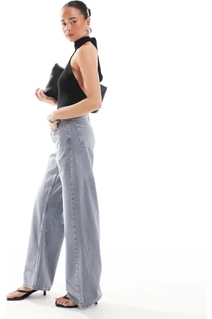 VERO MODA Topshop Mid Rise Loose Fit Straight Jeans