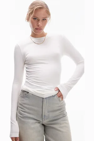 VERO MODA Topshop Premium Rib Long Sleeve Top