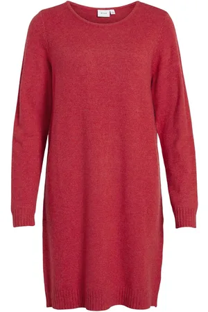 Røde strikkede kjoler for | FASHIOLA.dk